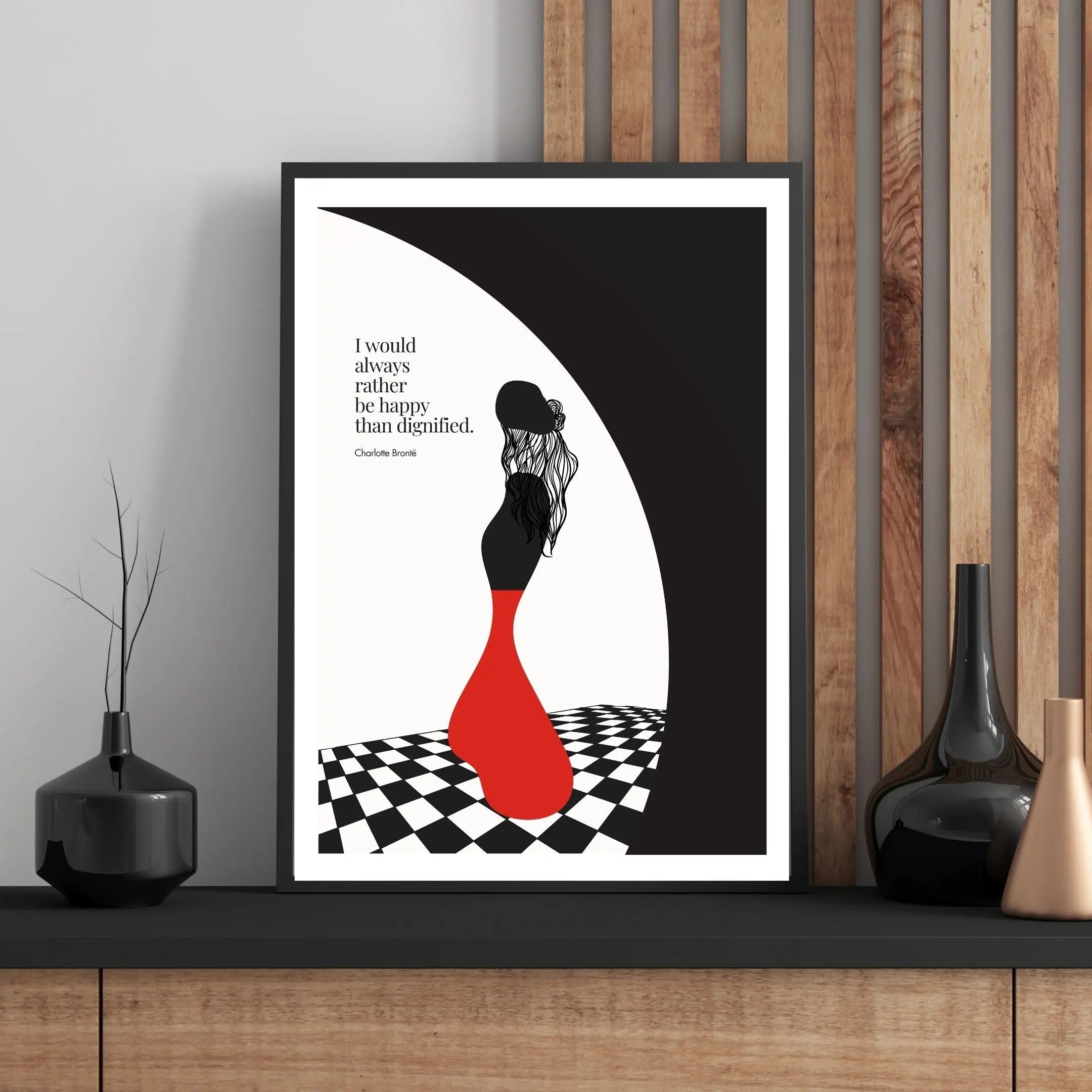 Charlotte Brontë Quote Minimalist Art Print - INK & FRAME STUDIO