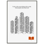 Oscar Wilde Quote Print – “To Live Is the Rarest Thing” Minimalist Wall Art - INK & FRAME STUDIO
