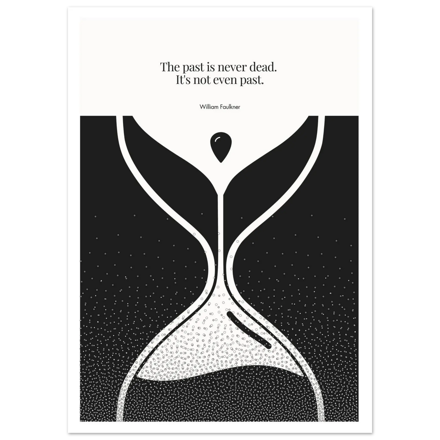 William Faulkner Quote Poster – “The Past Is Never Dead” | Minimalist Wall Art - INK & FRAME STUDIO
