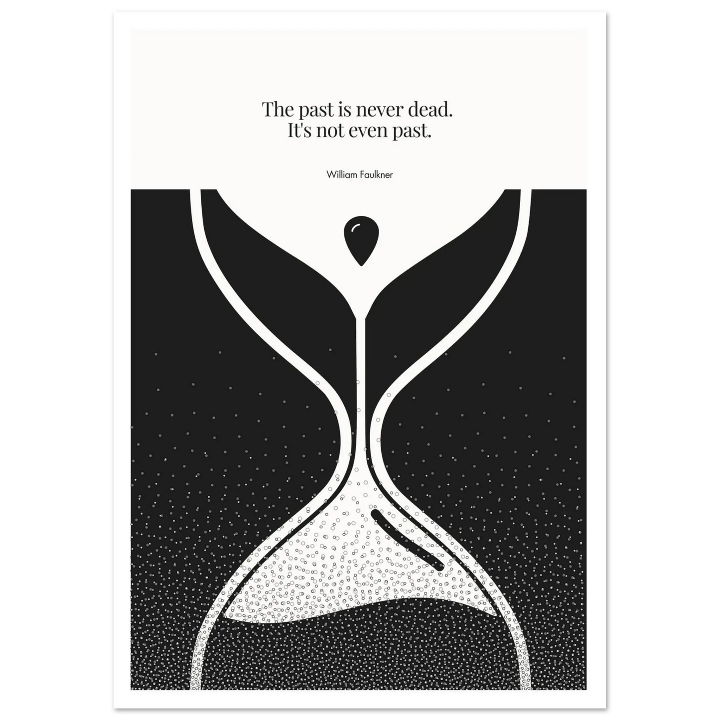 William Faulkner Quote Poster – “The Past Is Never Dead” | Minimalist Wall Art - INK & FRAME STUDIO