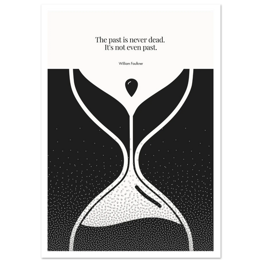 William Faulkner Quote Poster – “The Past Is Never Dead” | Minimalist Wall Art - INK & FRAME STUDIO