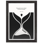 William Faulkner Quote Poster – “The Past Is Never Dead” | Minimalist Hourglass Wall Art - INK & FRAME STUDIO