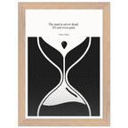 William Faulkner Quote Poster – “The Past Is Never Dead” | Minimalist Hourglass Wall Art - INK & FRAME STUDIO