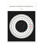 Jane Austen Quote Poster | Starry Night Teacup Art Print - INK & FRAME STUDIO