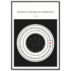 Jane Austen Quote Poster | Starry Night Teacup Art Print - INK & FRAME STUDIO