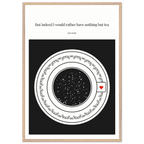 Jane Austen Quote Poster | Starry Night Teacup Art Print - INK & FRAME STUDIO