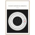 Jane Austen Quote Poster | Starry Night Teacup Art Print - INK & FRAME STUDIO