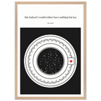 Jane Austen Quote Poster | Starry Night Teacup Art Print - INK & FRAME STUDIO