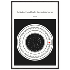 Jane Austen Quote Poster | Starry Night Teacup Art Print - INK & FRAME STUDIO