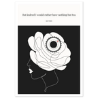 Jane Austen Tea Quote Poster  | Minimalist Line Art Print - INK & FRAME STUDIO
