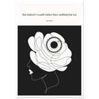 Jane Austen Tea Quote Poster  | Minimalist Line Art Print - INK & FRAME STUDIO