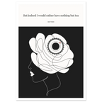 Jane Austen Tea Quote Poster  | Minimalist Line Art Print - INK & FRAME STUDIO