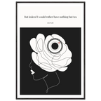 Jane Austen Tea Quote Poster  | Minimalist Line Art Print - INK & FRAME STUDIO