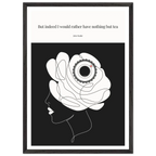 Jane Austen Tea Quote Poster  | Minimalist Line Art Print - INK & FRAME STUDIO