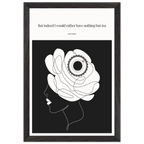 Jane Austen Tea Quote Poster  | Minimalist Line Art Print - INK & FRAME STUDIO
