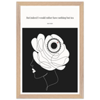 Jane Austen Tea Quote Poster  | Minimalist Line Art Print - INK & FRAME STUDIO