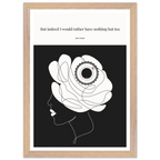 Jane Austen Tea Quote Poster  | Minimalist Line Art Print - INK & FRAME STUDIO