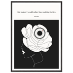 Jane Austen Tea Quote Poster  | Minimalist Line Art Print - INK & FRAME STUDIO