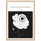 Jane Austen Tea Quote Poster  | Minimalist Line Art Print - INK & FRAME STUDIO