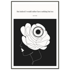 Jane Austen Tea Quote Poster  | Minimalist Line Art Print - INK & FRAME STUDIO