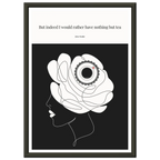 Jane Austen Tea Quote Poster  | Minimalist Line Art Print - INK & FRAME STUDIO