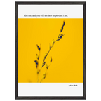 Sylvia Plath Quote Poster – “Kiss Me and You Will See How Important I Am” | Minimalist Literary Wall Art - INK & FRAME STUDIO
