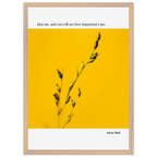 Sylvia Plath Quote Poster – “Kiss Me and You Will See How Important I Am” | Minimalist Literary Wall Art - INK & FRAME STUDIO