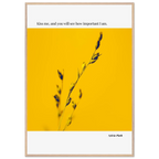 Sylvia Plath Quote Poster – “Kiss Me and You Will See How Important I Am” | Minimalist Literary Wall Art - INK & FRAME STUDIO