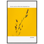 Sylvia Plath Quote Poster – “Kiss Me and You Will See How Important I Am” | Minimalist Literary Wall Art - INK & FRAME STUDIO