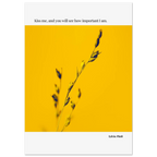 Sylvia Plath Quote Poster – “Kiss Me and You Will See How Important I Am” | Minimalist Literary Wall Art - INK & FRAME STUDIO