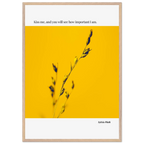 Sylvia Plath Quote Poster – “Kiss Me and You Will See How Important I Am” | Minimalist Literary Wall Art - INK & FRAME STUDIO