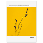 Sylvia Plath Quote Poster – “Kiss Me and You Will See How Important I Am” | Minimalist Literary Wall Art - INK & FRAME STUDIO