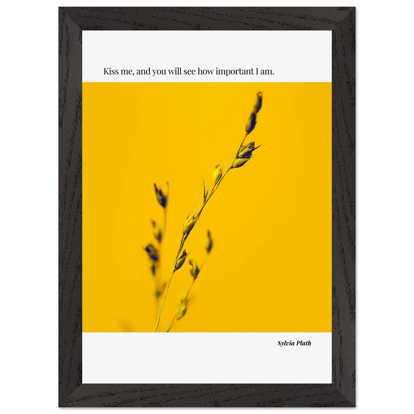 Sylvia Plath Quote Poster – “Kiss Me and You Will See How Important I Am” | Minimalist Literary Wall Art - INK & FRAME STUDIO