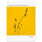 Sylvia Plath Quote Poster – “Kiss Me and You Will See How Important I Am” | Minimalist Literary Wall Art - INK & FRAME STUDIO