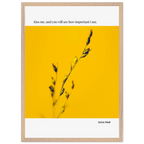 Sylvia Plath Quote Poster – “Kiss Me and You Will See How Important I Am” | Minimalist Literary Wall Art - INK & FRAME STUDIO