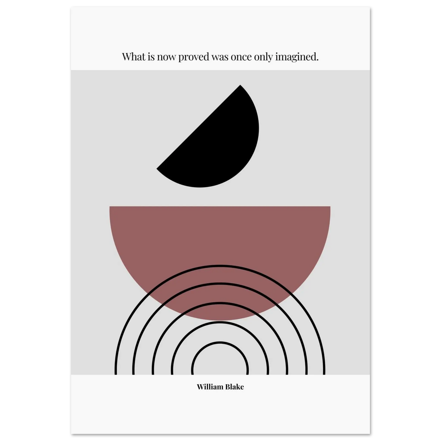 William Blake Quote Poster – “What Is Now Proved Was Once Only Imagined” | Minimalist Literary Wall Art - INK & FRAME STUDIO