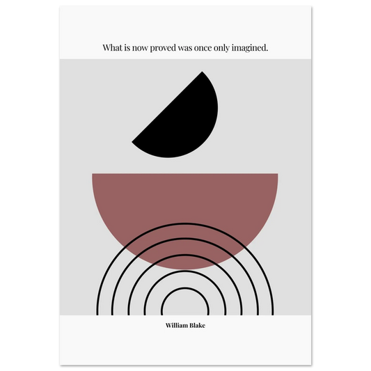 William Blake Quote Poster – “What Is Now Proved Was Once Only Imagined” | Minimalist Literary Wall Art - INK & FRAME STUDIO