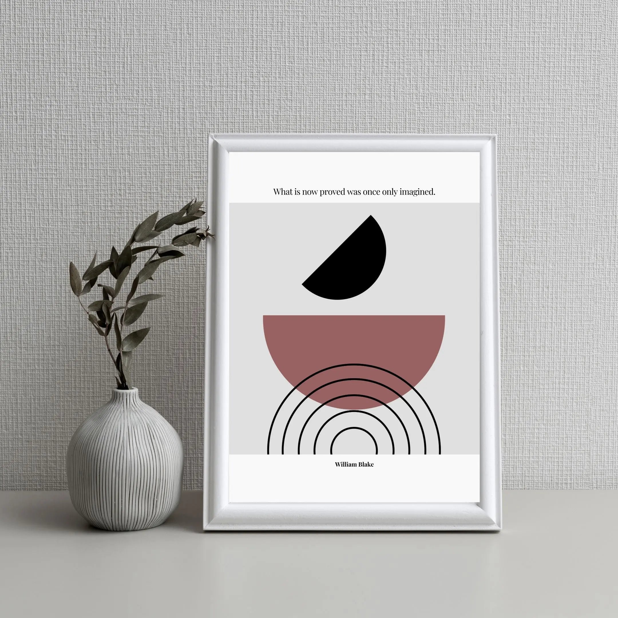 William Blake Quote Poster – “What Is Now Proved Was Once Only Imagined” | Minimalist Literary Wall Art - INK & FRAME STUDIO