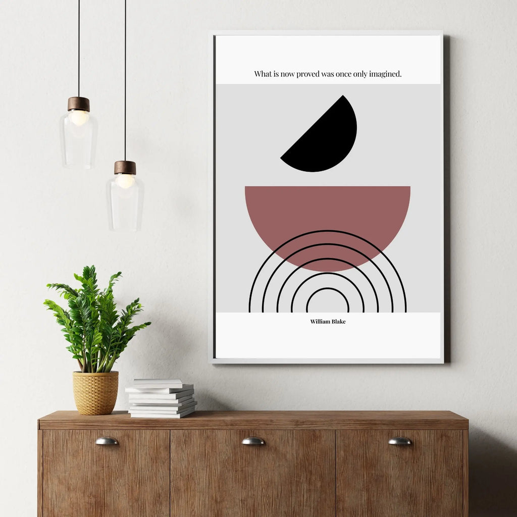 William Blake Quote Poster – “What Is Now Proved Was Once Only Imagined” | Minimalist Literary Wall Art - INK & FRAME STUDIO