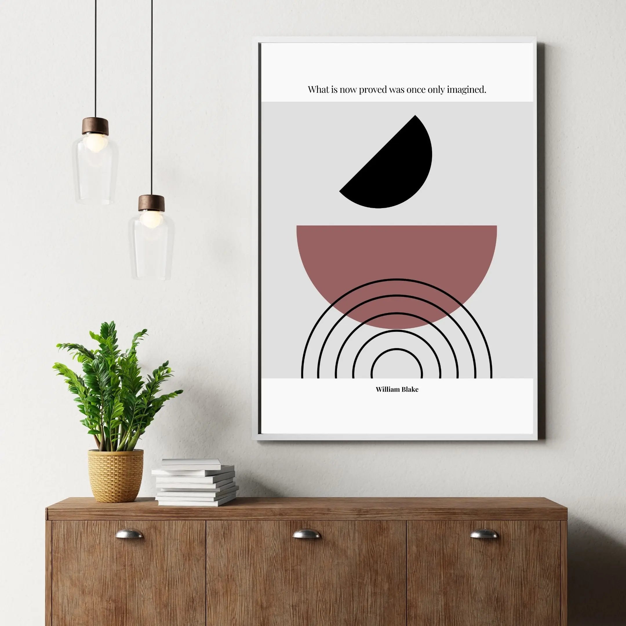 William Blake Quote Poster – “What Is Now Proved Was Once Only Imagined” | Minimalist Literary Wall Art - INK & FRAME STUDIO