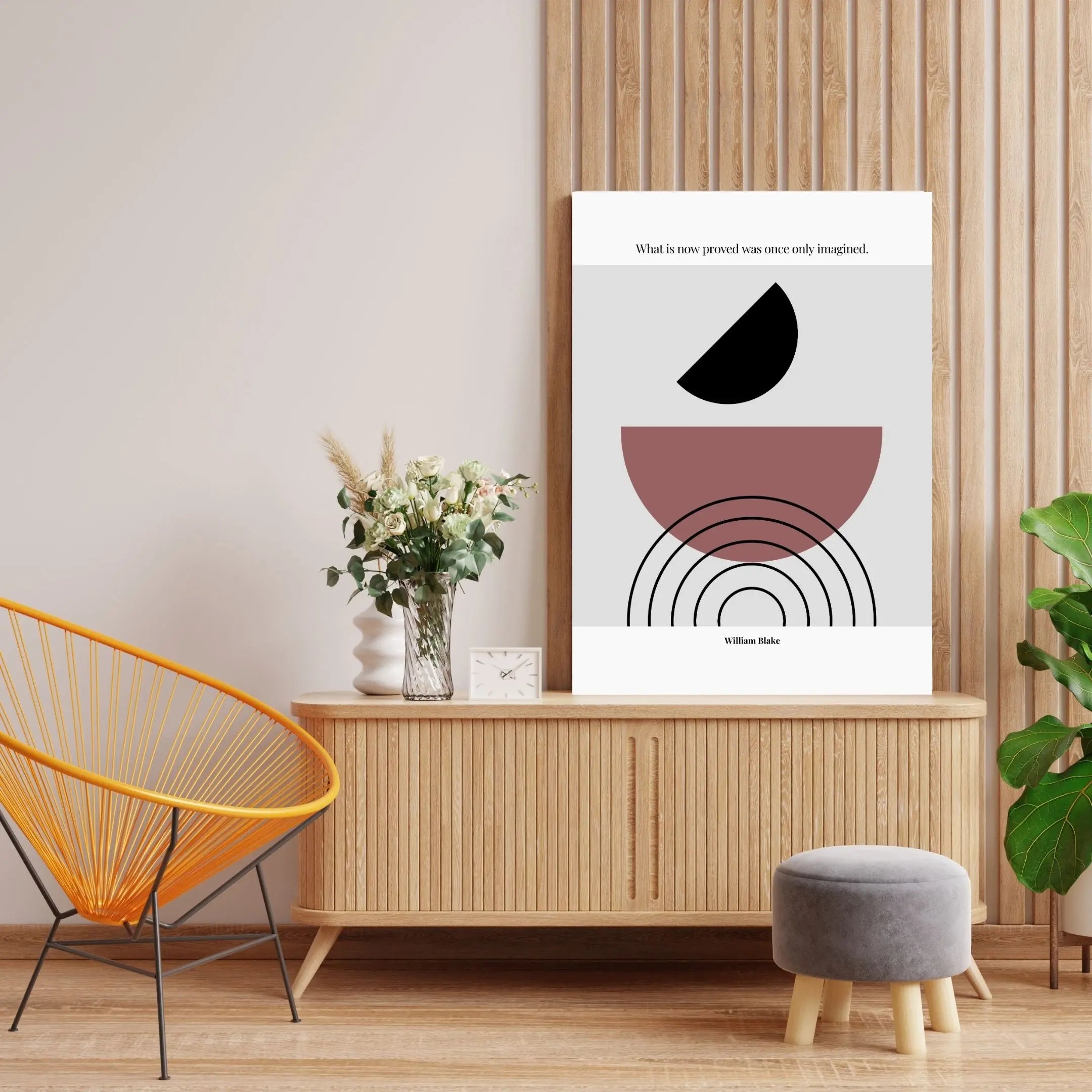 William Blake Quote Poster – “What Is Now Proved Was Once Only Imagined” | Minimalist Literary Wall Art - INK & FRAME STUDIO