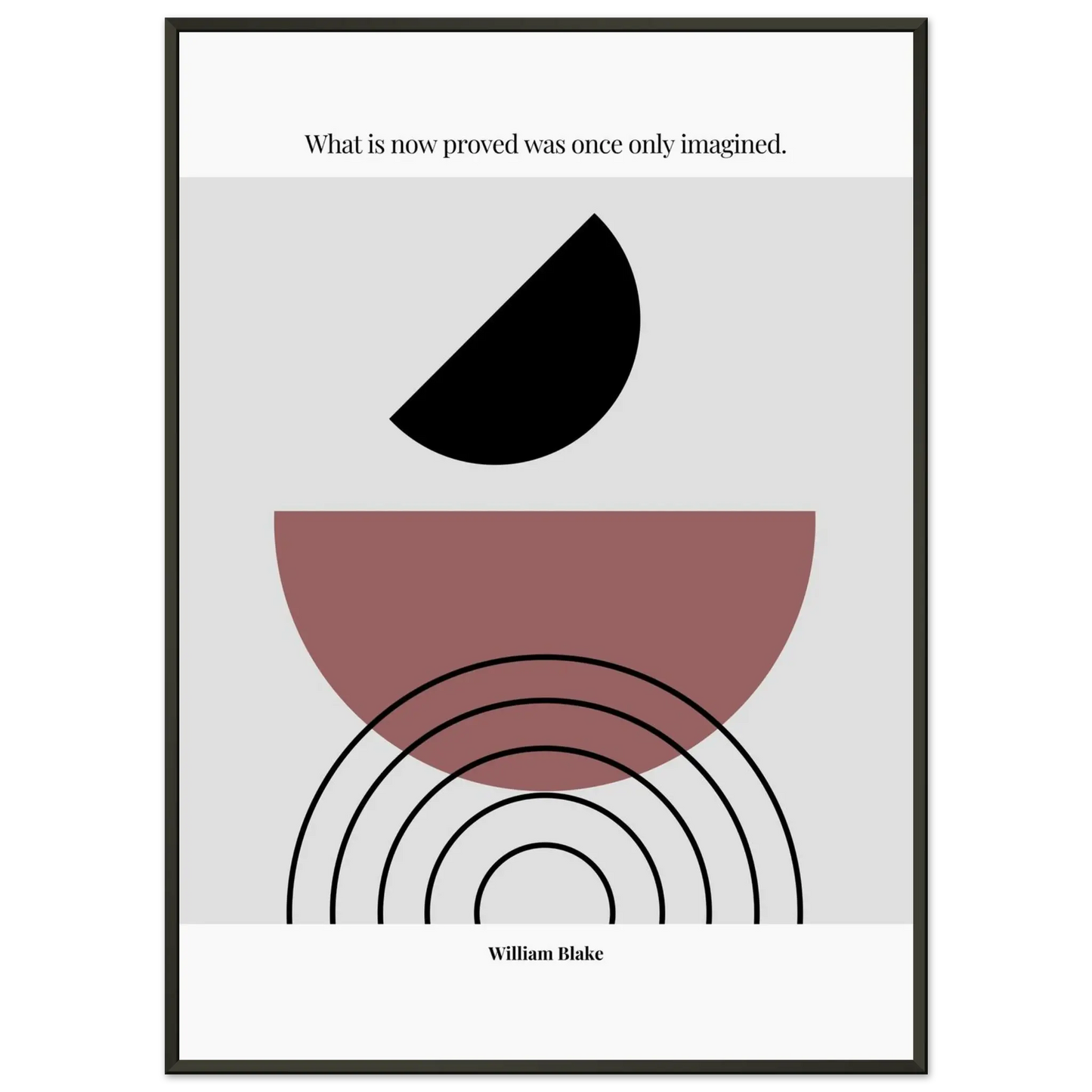 William Blake Quote Poster – “What Is Now Proved Was Once Only Imagined” | Minimalist Literary Wall Art - INK & FRAME STUDIO
