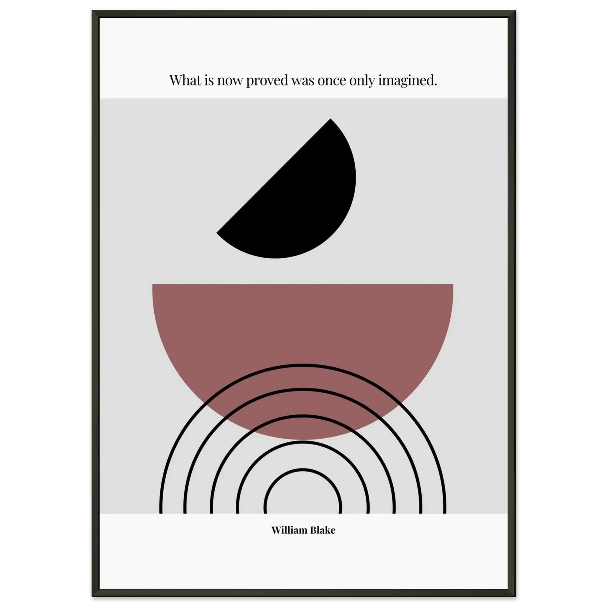William Blake Quote Poster – “What Is Now Proved Was Once Only Imagined” | Minimalist Literary Wall Art - INK & FRAME STUDIO