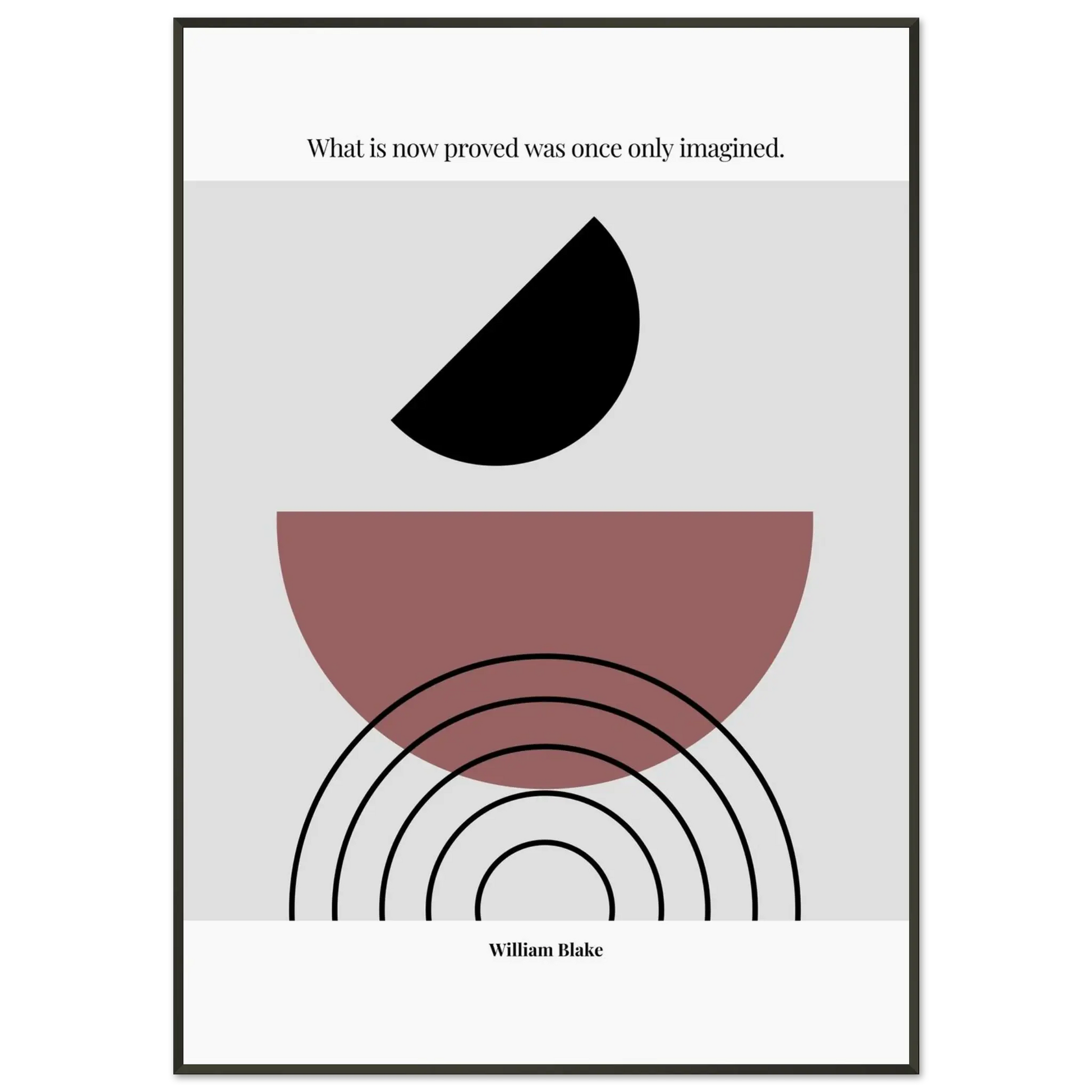 William Blake Quote Poster – “What Is Now Proved Was Once Only Imagined” | Minimalist Literary Wall Art - INK & FRAME STUDIO