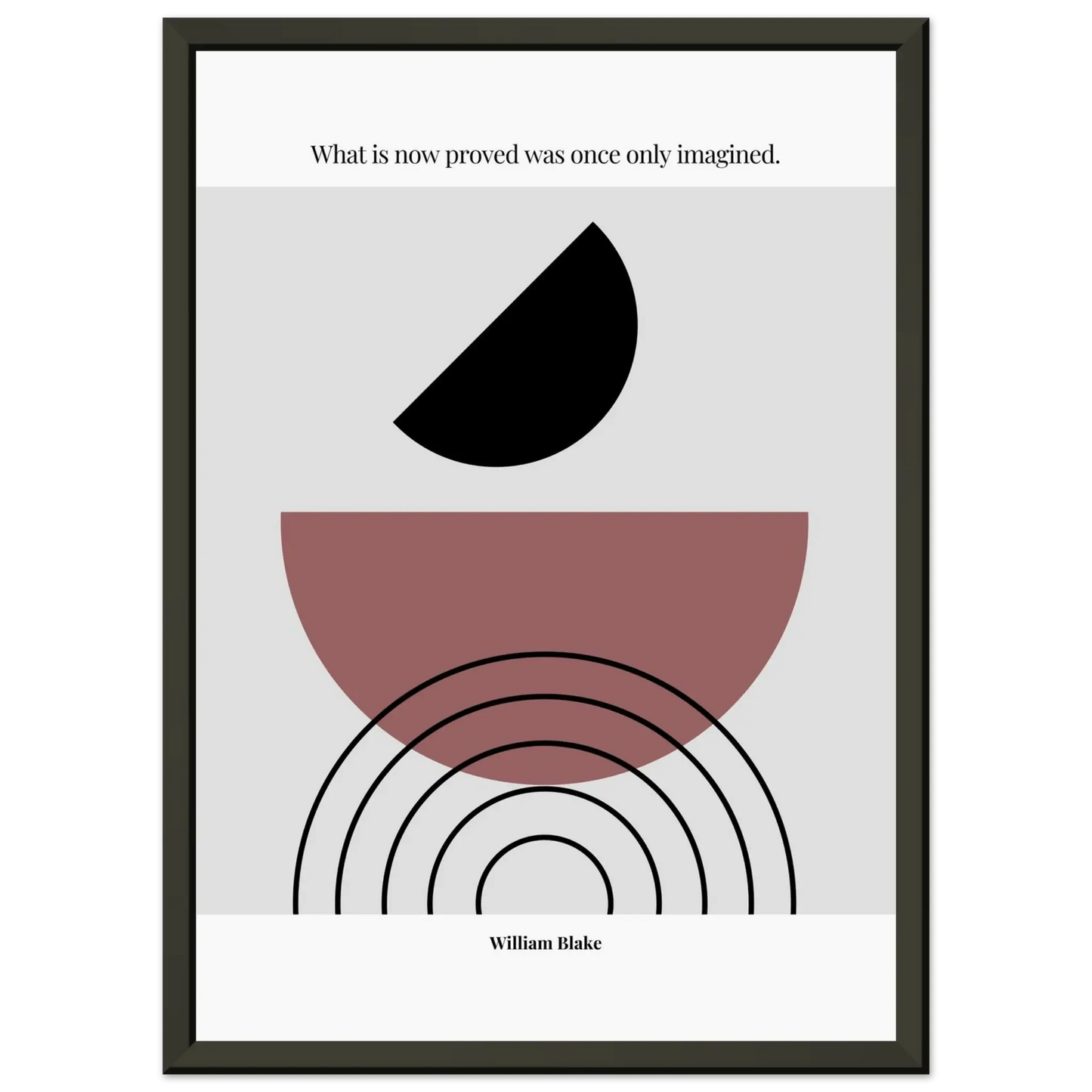 William Blake Quote Poster – “What Is Now Proved Was Once Only Imagined” | Minimalist Literary Wall Art - INK & FRAME STUDIO