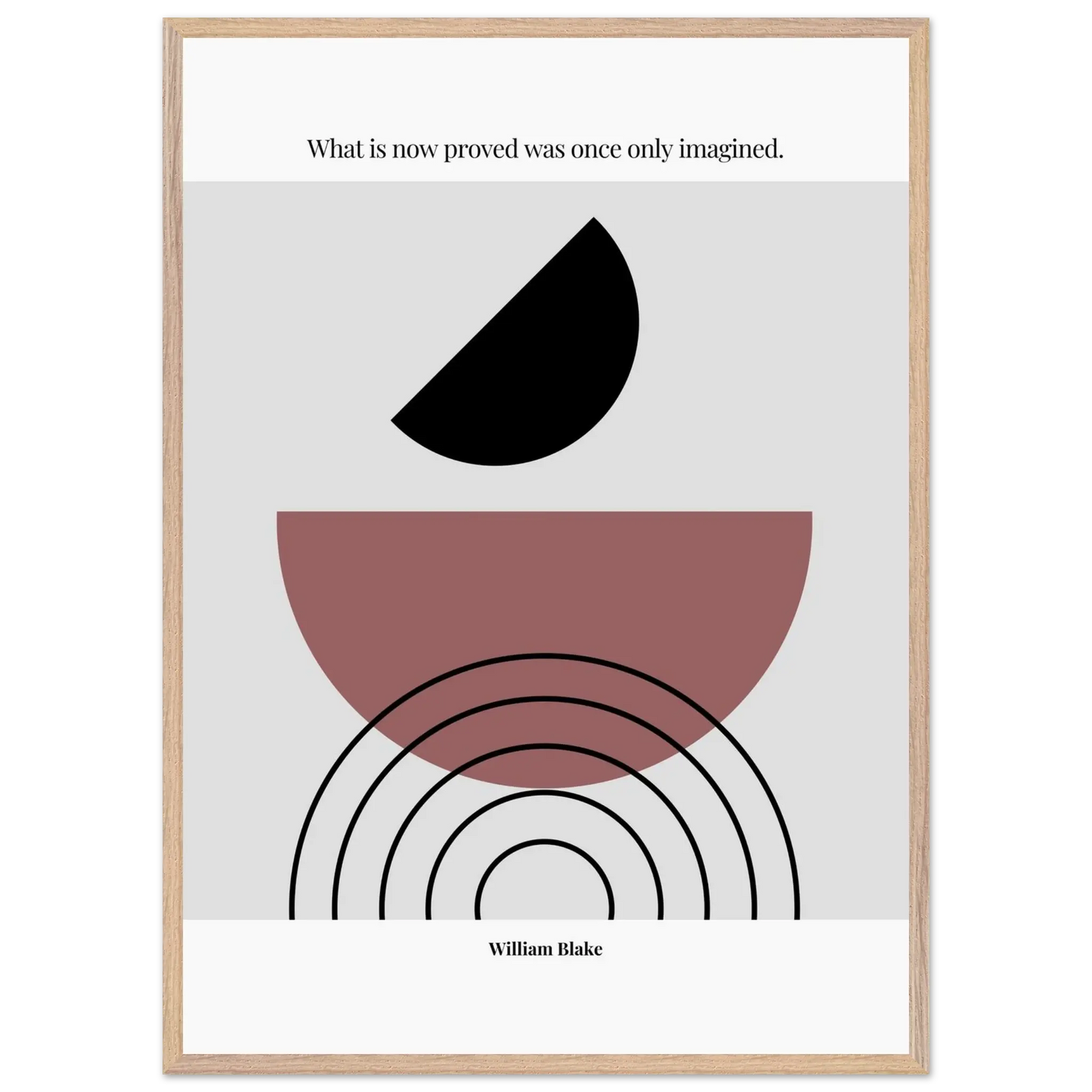 William Blake Quote Poster – “What Is Now Proved Was Once Only Imagined” | Minimalist Literary Wall Art - INK & FRAME STUDIO