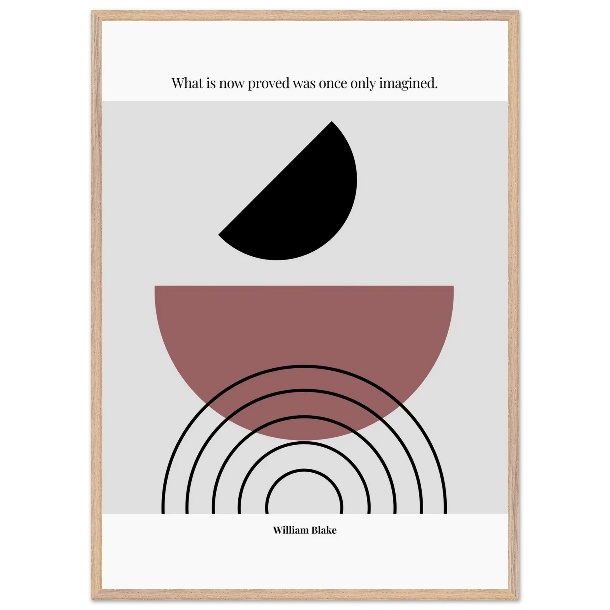 William Blake Quote Poster – “What Is Now Proved Was Once Only Imagined” | Minimalist Literary Wall Art - INK & FRAME STUDIO