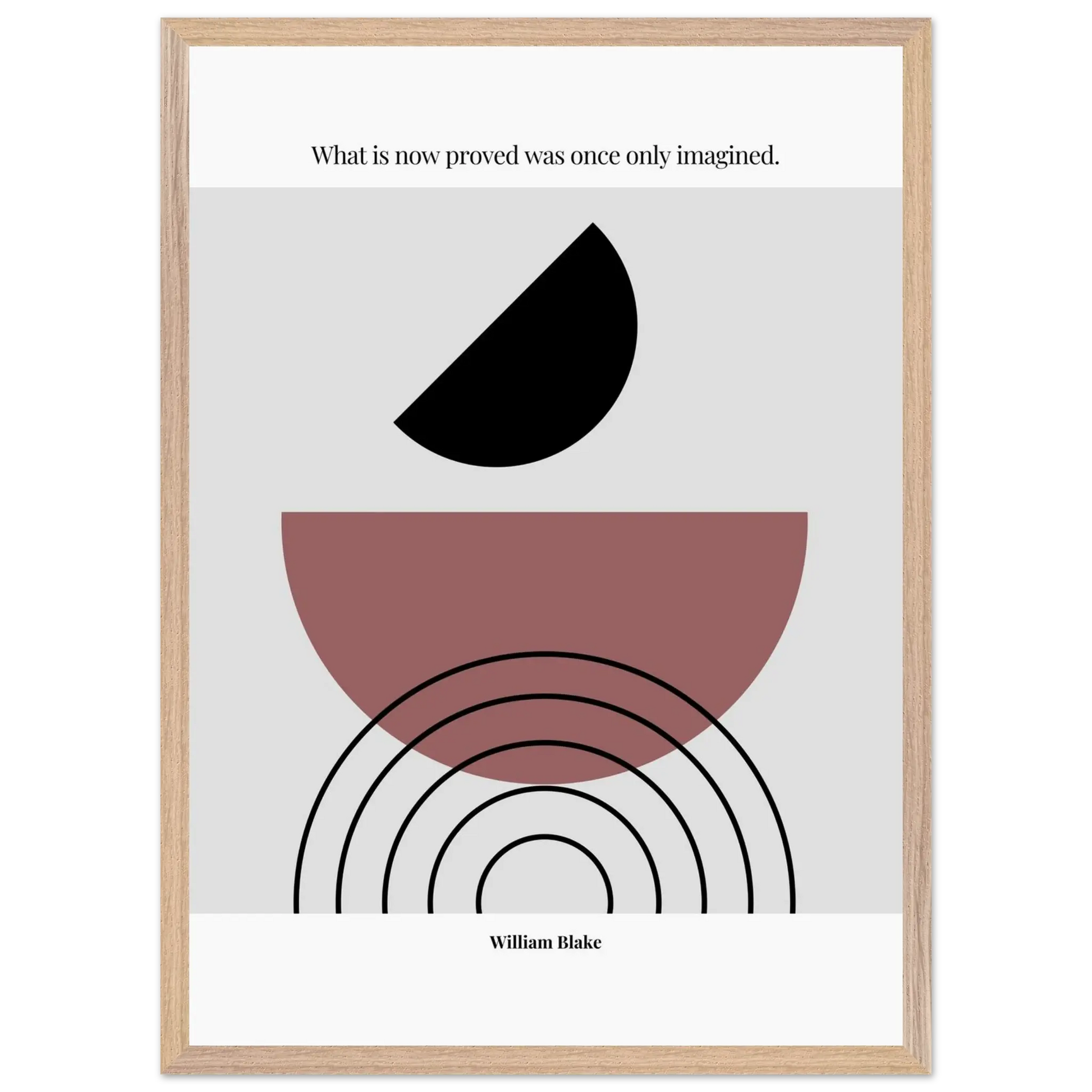 William Blake Quote Poster – “What Is Now Proved Was Once Only Imagined” | Minimalist Literary Wall Art - INK & FRAME STUDIO