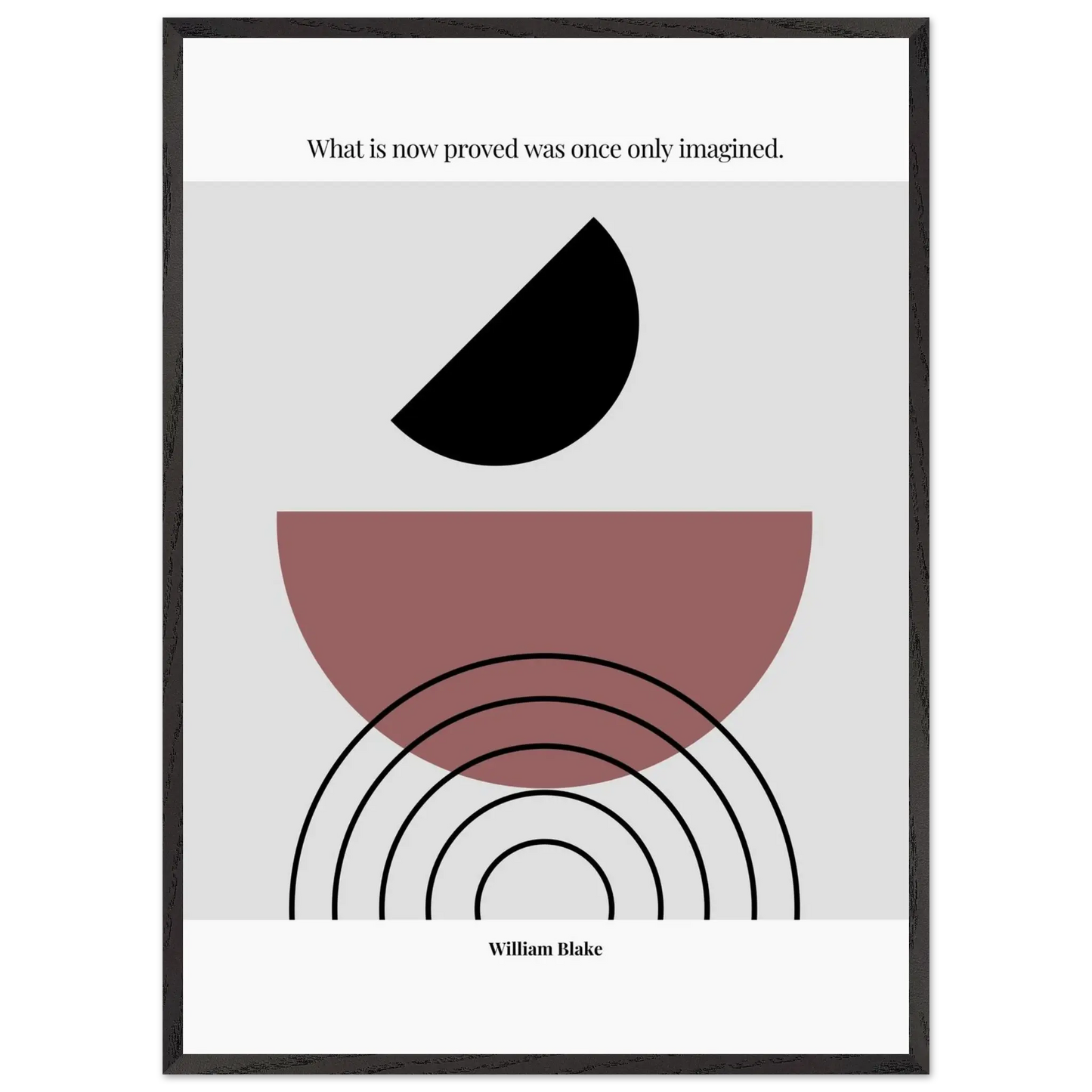 William Blake Quote Poster – “What Is Now Proved Was Once Only Imagined” | Minimalist Literary Wall Art - INK & FRAME STUDIO