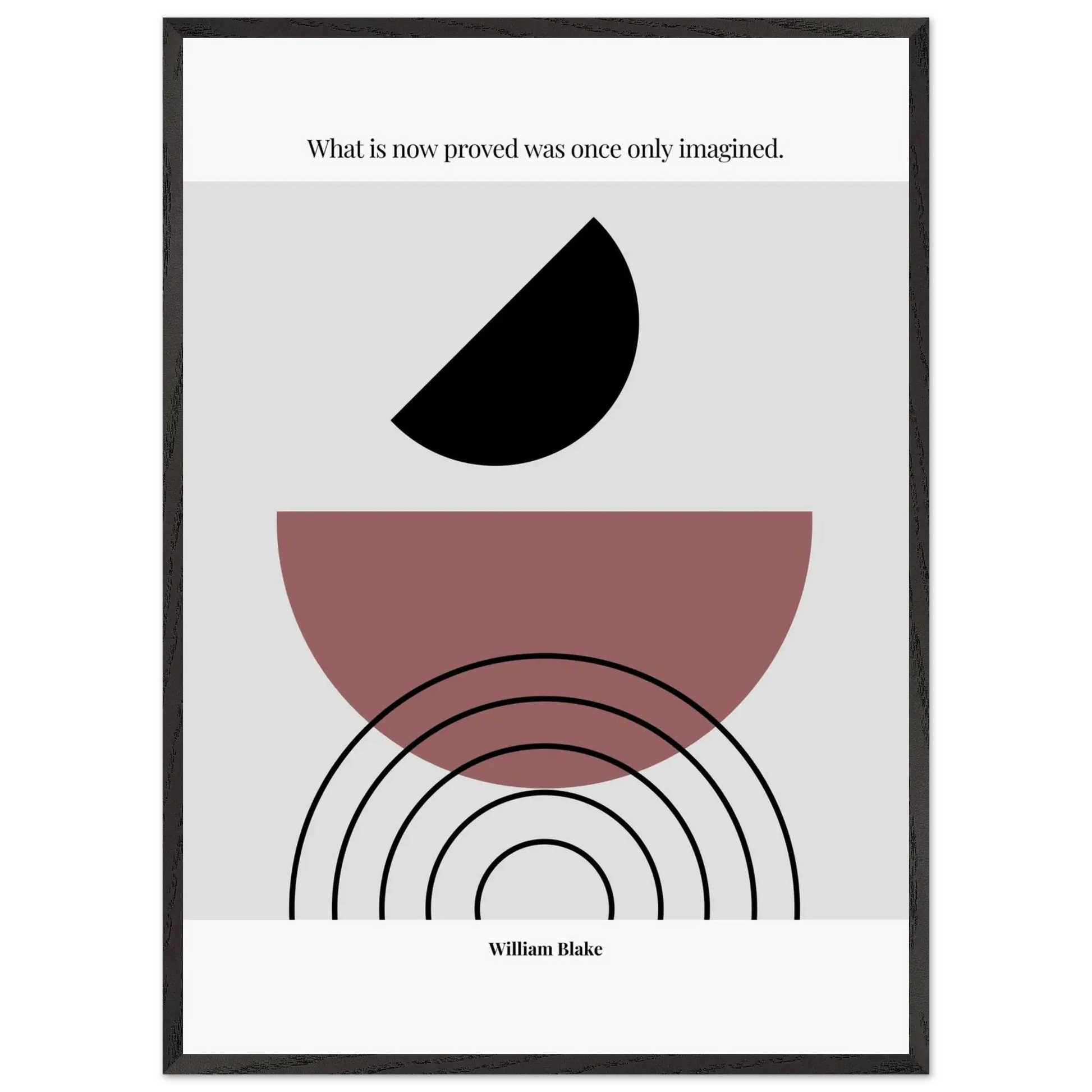 William Blake Quote Poster – “What Is Now Proved Was Once Only Imagined” | Minimalist Literary Wall Art - INK & FRAME STUDIO